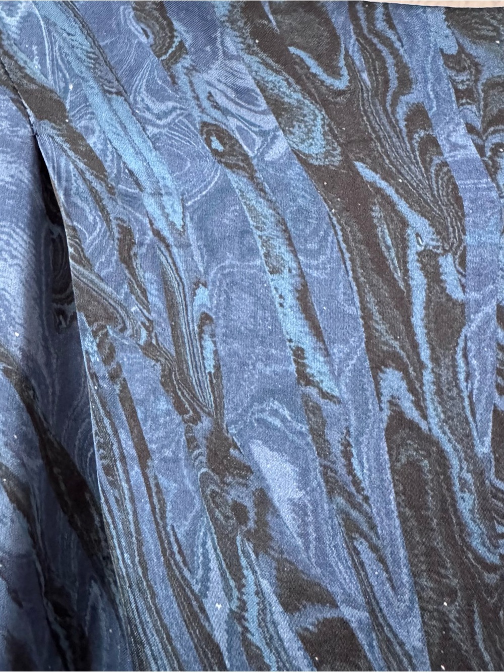 Pas De Calais Blue Marble-Print Sleeveless Midi Dress - Picture 5 of 10